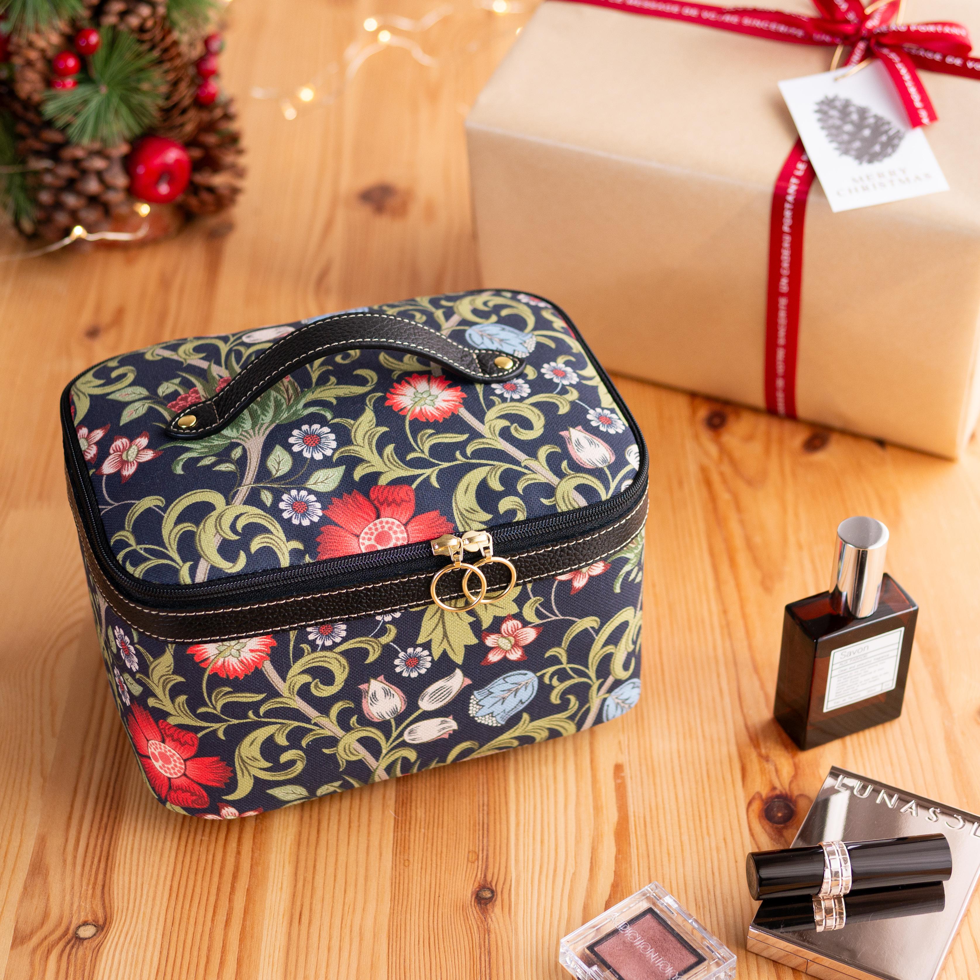 William Morris×本革　ミディアムバニティポーチ｜クリスマスギフト